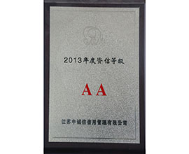 2013年AA级资信单位